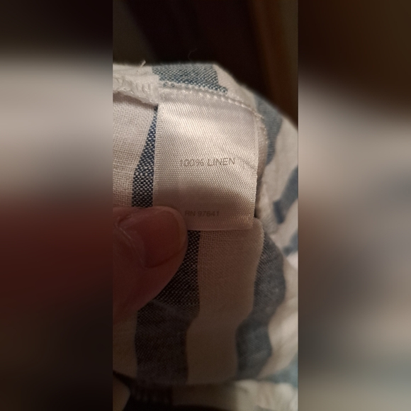 Ladies J. Jill Maxi Skirt Seaside Button Side 100% Linen Beachside Blue Small - Picture 13 of 13